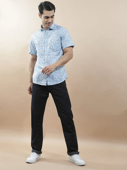 Casual Shirt for Men l Breathable & Soft with Color Fastness Slim Fit  Cotton Fabric Printed Pattern