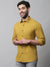 Cantabil Cotton Blend Solid Mustard Full Sleeve Casual Shirt for Men with Pocket (7070301880459)