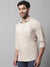 Cantabil Cotton Blend Solid Beige Full Sleeve Casual Shirt for Men with Pocket (7070300405899)