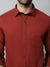 Cantabil Cotton Blend Solid Rust Full Sleeve Casual Shirt for Men with Pocket (7070771216523)