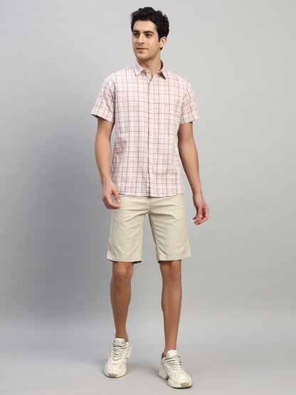 Casual Shirt for Men | Breathable & Soft with Color Fastness Regular Fit Spread Collar Neck Cotton Fabric Checkered Pattern