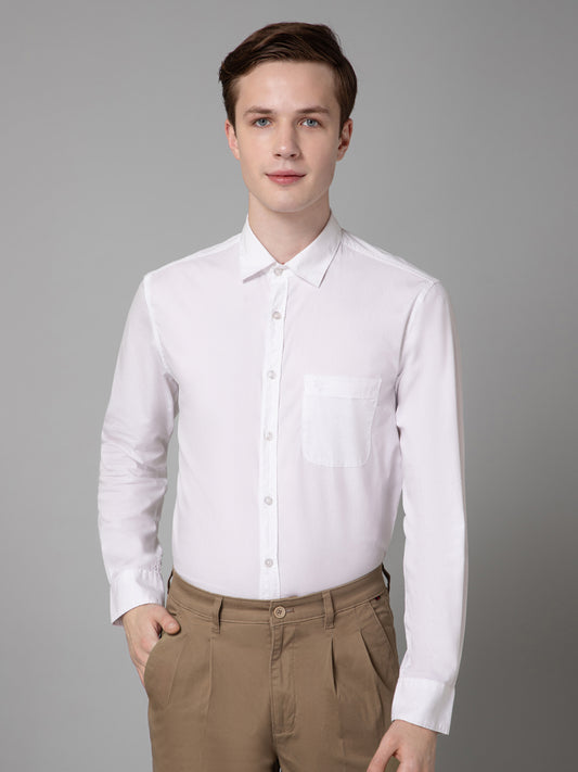 Casual Shirt for Men | Breathable & Soft with Color Fastness Regular Fit Spread Collar Neck Cotton Fabric Self Design Pattern