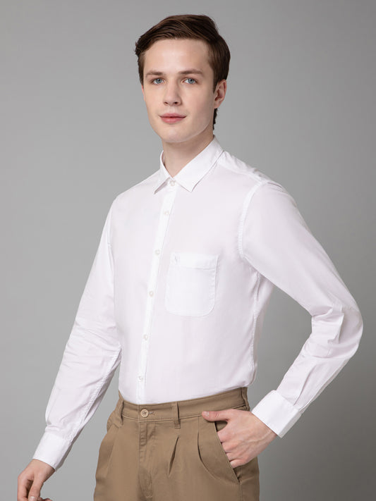 Casual Shirt for Men | Breathable & Soft with Color Fastness Regular Fit Spread Collar Neck Cotton Fabric Self Design Pattern