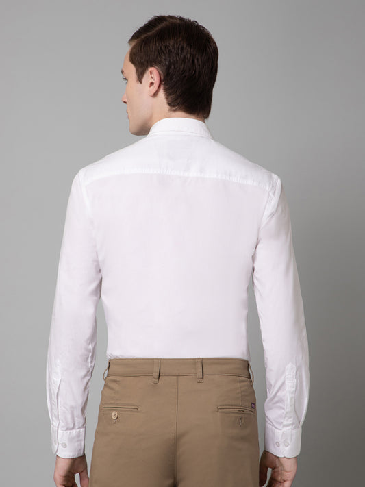 Casual Shirt for Men | Breathable & Soft with Color Fastness Regular Fit Spread Collar Neck Cotton Fabric Self Design Pattern