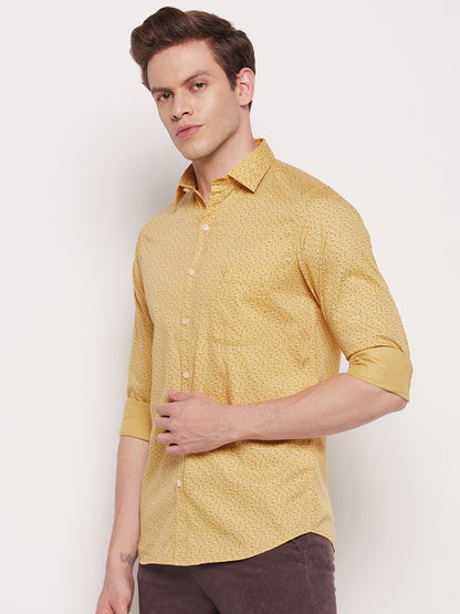 Cantabil Cotton Printed Lemon Full Sleeve Casual Shirt for Men with Pocket (7057387683979)