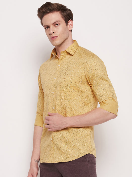 Cantabil Cotton Printed Lemon Full Sleeve Casual Shirt for Men with Pocket (7057387683979)