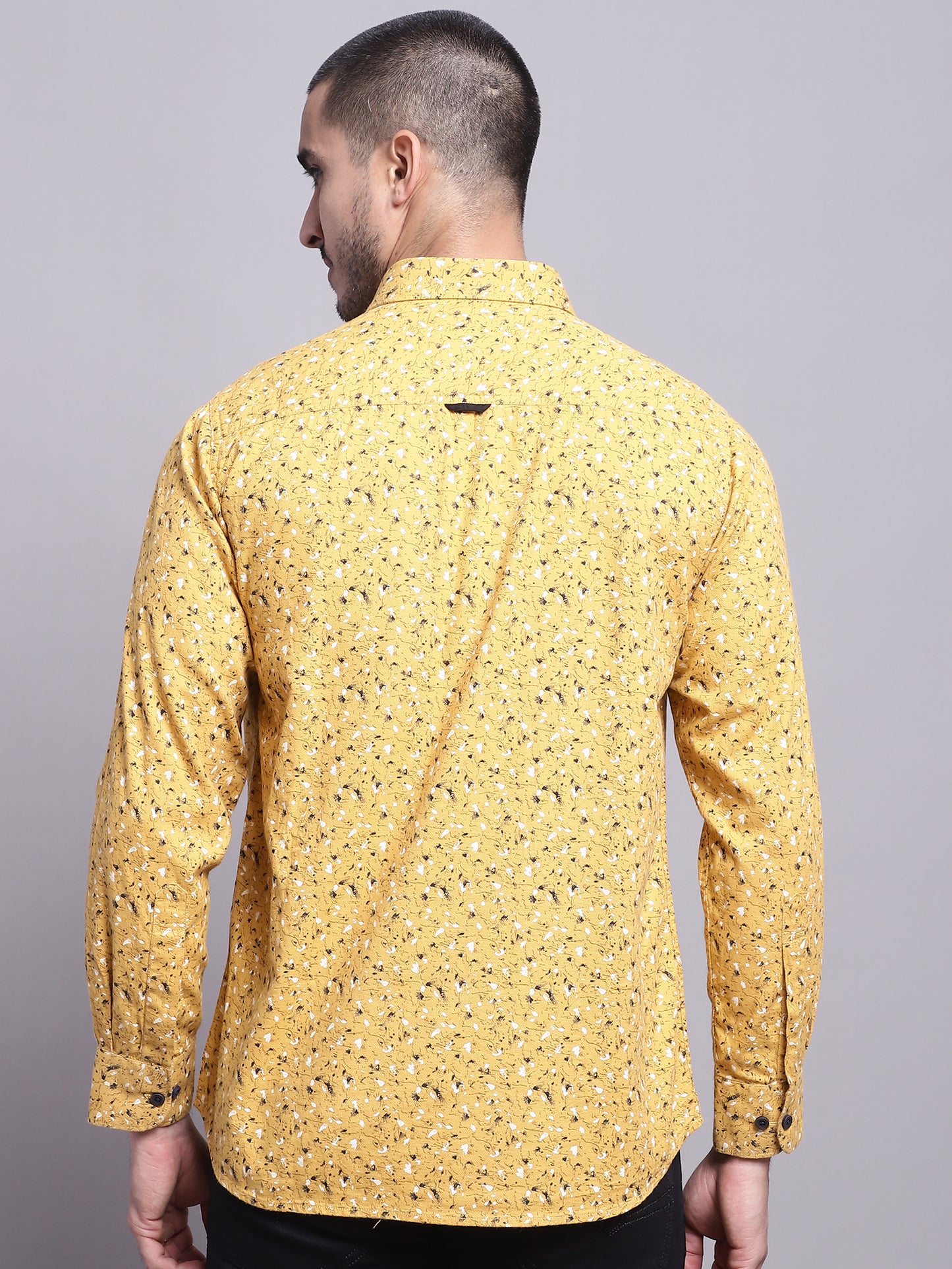 Cantabil Men Mustard Casual Shirt (7137570160779)