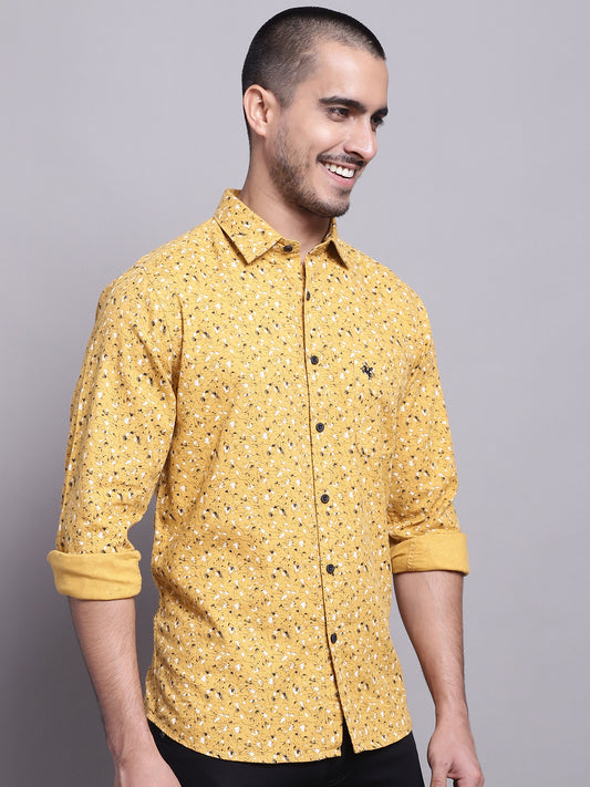 Cantabil Men Mustard Casual Shirt (7137570160779)