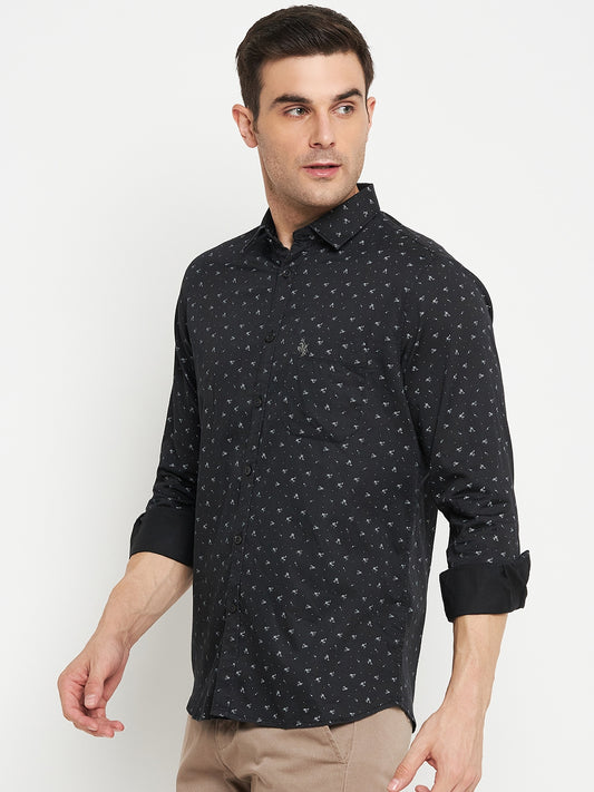 Casual Shirt for Men | Breathable & Soft with Color Fastness Regular Fit Spread Collar Neck Cotton Fabric Printed Pattern