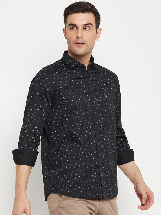 Casual Shirt for Men | Breathable & Soft with Color Fastness Regular Fit Spread Collar Neck Cotton Fabric Printed Pattern