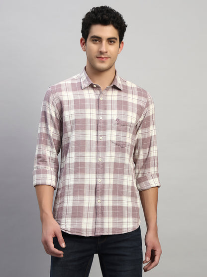 Casual Shirt for Men | Breathable & Soft with Color Fastness Regular Fit Spread Collar Neck Cotton Fabric Checkered Pattern