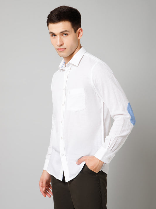 Casual Shirt for Men | Breathable & Soft with Color Fastness Regular Fit Spread Collar Neck Cotton Fabric Self Design Pattern