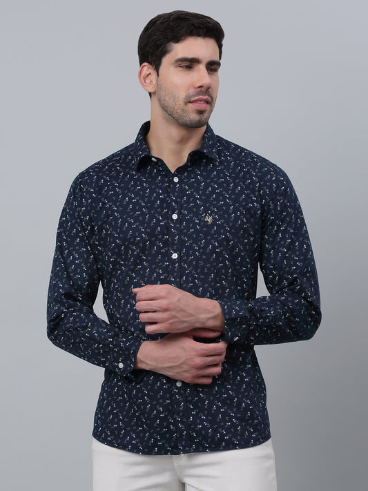 Casual Shirt for Men | Breathable & Soft with Color Fastness Regular Fit Spread Collar Neck Cotton Fabric Printed Pattern