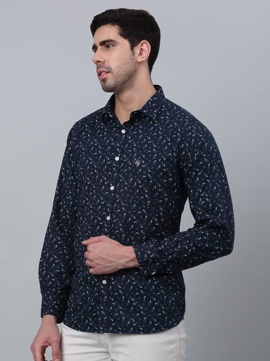 Casual Shirt for Men | Breathable & Soft with Color Fastness Regular Fit Spread Collar Neck Cotton Fabric Printed Pattern