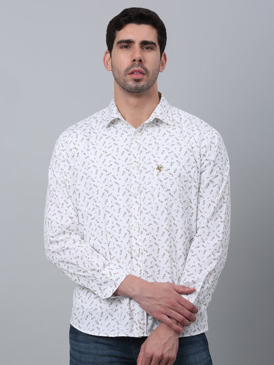 Casual Shirt for Men | Breathable & Soft with Color Fastness Regular Fit Spread Collar Neck Cotton Fabric Printed Pattern