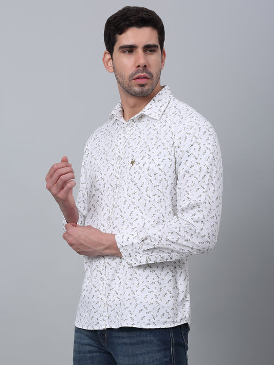 Casual Shirt for Men | Breathable & Soft with Color Fastness Regular Fit Spread Collar Neck Cotton Fabric Printed Pattern