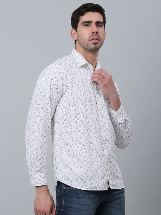 Casual Shirt for Men | Breathable & Soft with Color Fastness Regular Fit Spread Collar Neck Cotton Fabric Printed Pattern