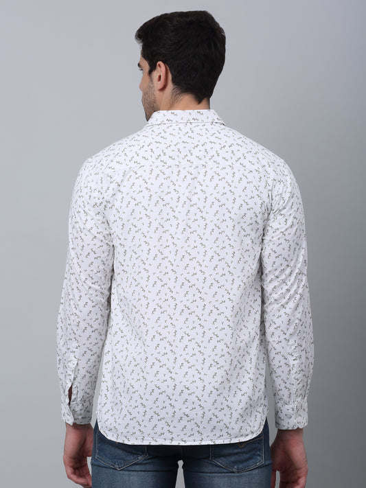 Casual Shirt for Men | Breathable & Soft with Color Fastness Regular Fit Spread Collar Neck Cotton Fabric Printed Pattern