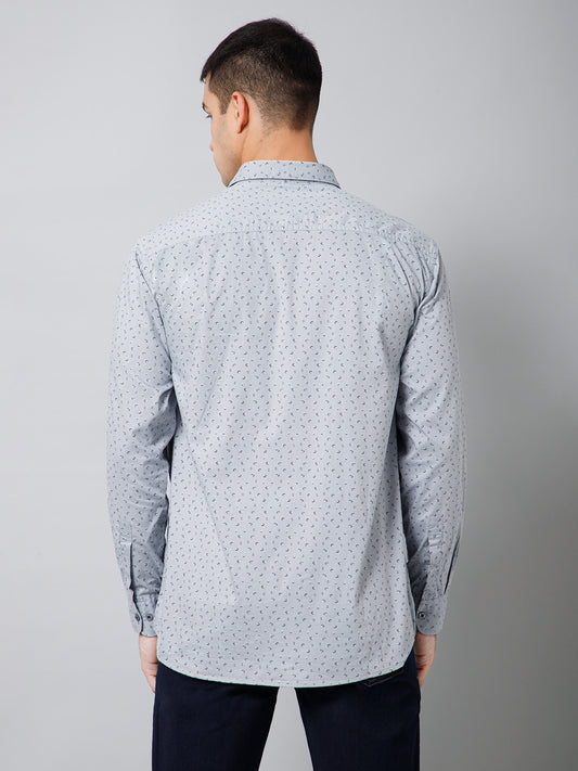 Casual Shirt for Men | Breathable & Soft with Color Fastness Regular Fit Spread Collar Neck Cotton Fabric Printed Pattern