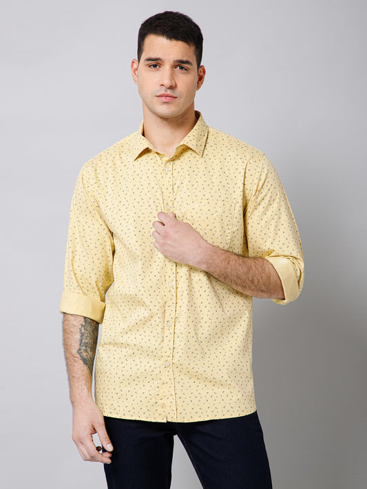 Casual Shirt for Men | Breathable & Soft with Color Fastness Regular Fit Spread Collar Neck Cotton Fabric Printed Pattern