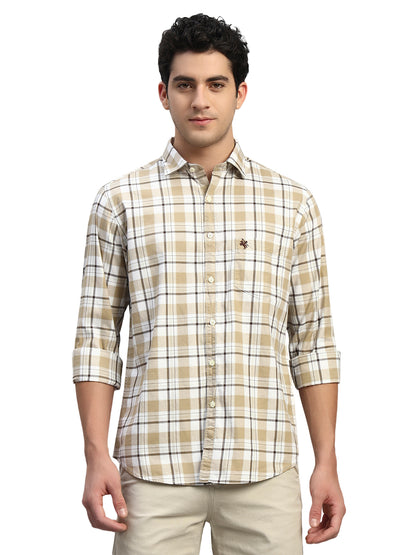 Casual Shirt for Men | Breathable & Soft with Color Fastness Regular Fit Spread Collar Neck Cotton Fabric Checkered Pattern