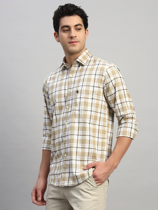 Casual Shirt for Men | Breathable & Soft with Color Fastness Regular Fit Spread Collar Neck Cotton Fabric Checkered Pattern