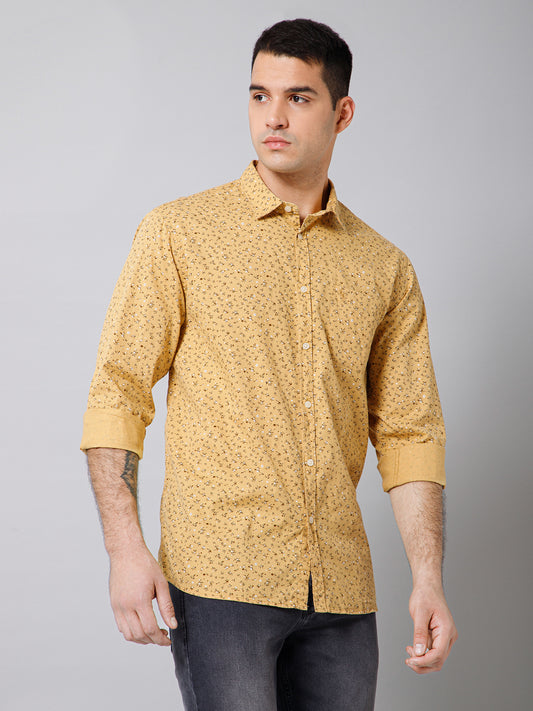 Casual Shirt for Men | Breathable & Soft with Color Fastness Regular Fit Spread Collar Neck Cotton Fabric Printed Pattern