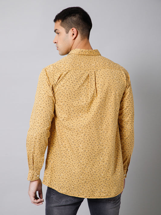 Casual Shirt for Men | Breathable & Soft with Color Fastness Regular Fit Spread Collar Neck Cotton Fabric Printed Pattern