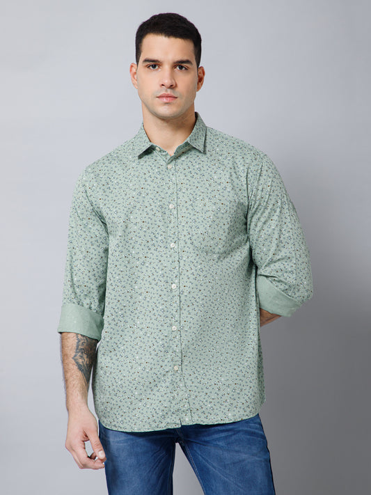 Casual Shirt for Men | Breathable & Soft with Color Fastness Regular Fit Spread Collar Neck Cotton Fabric Printed Pattern