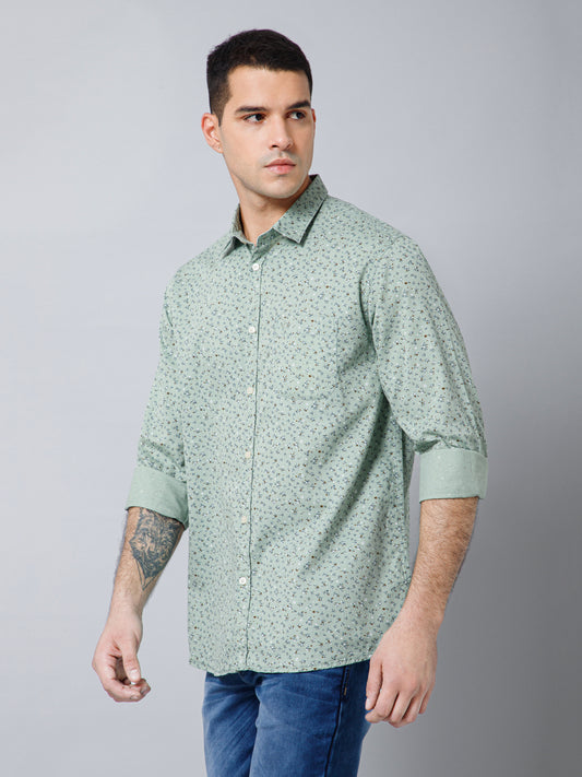 Casual Shirt for Men | Breathable & Soft with Color Fastness Regular Fit Spread Collar Neck Cotton Fabric Printed Pattern