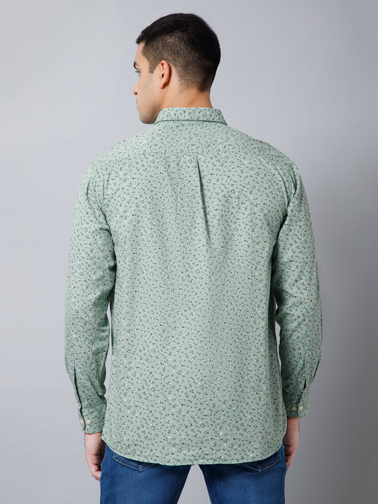 Casual Shirt for Men | Breathable & Soft with Color Fastness Regular Fit Spread Collar Neck Cotton Fabric Printed Pattern