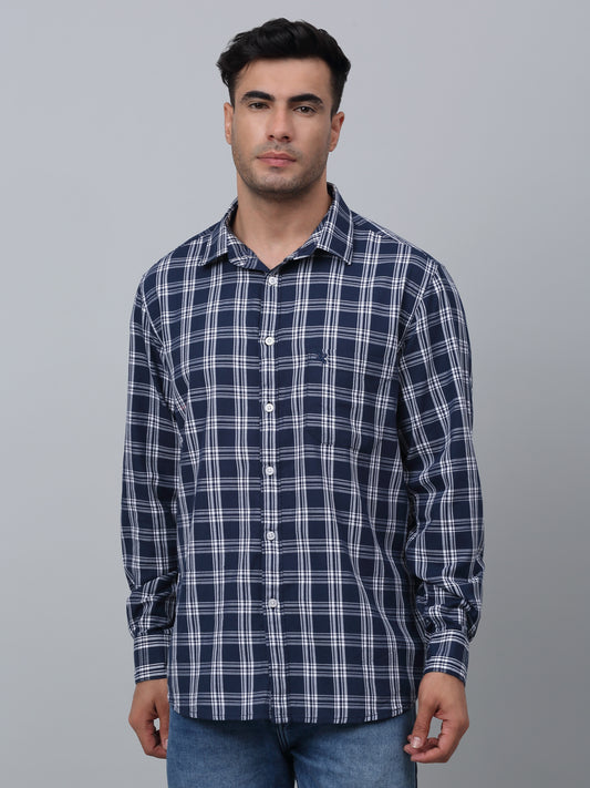 Casual Shirt for Men | Breathable & Soft with Color Fastness Regular Fit Spread Collar Neck Cotton Fabric Checkered Pattern