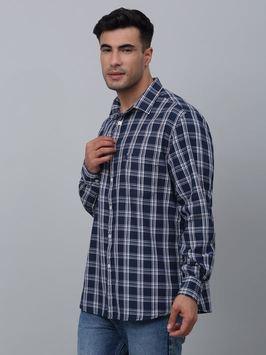 Casual Shirt for Men | Breathable & Soft with Color Fastness Regular Fit Spread Collar Neck Cotton Fabric Checkered Pattern