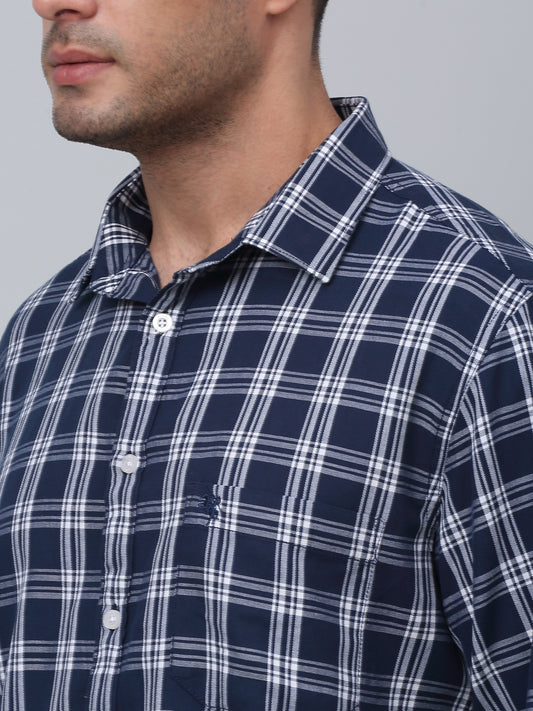 Casual Shirt for Men | Breathable & Soft with Color Fastness Regular Fit Spread Collar Neck Cotton Fabric Checkered Pattern