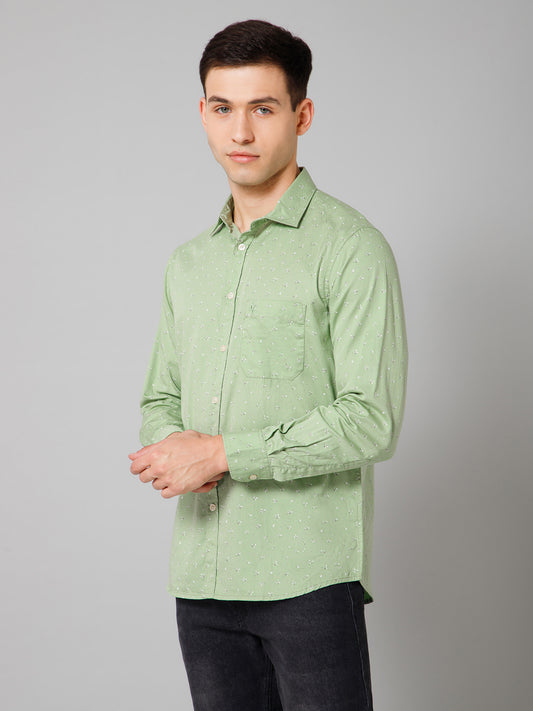 Casual Shirt for Men | Breathable & Soft with Color Fastness Regular Fit Spread Collar Neck Cotton Fabric Printed Pattern