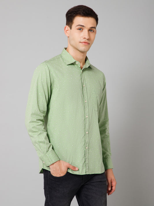 Casual Shirt for Men | Breathable & Soft with Color Fastness Regular Fit Spread Collar Neck Cotton Fabric Printed Pattern