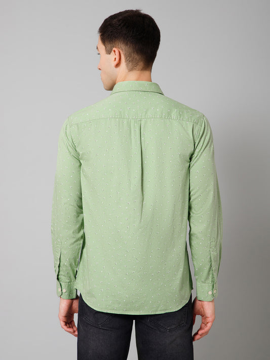 Casual Shirt for Men | Breathable & Soft with Color Fastness Regular Fit Spread Collar Neck Cotton Fabric Printed Pattern