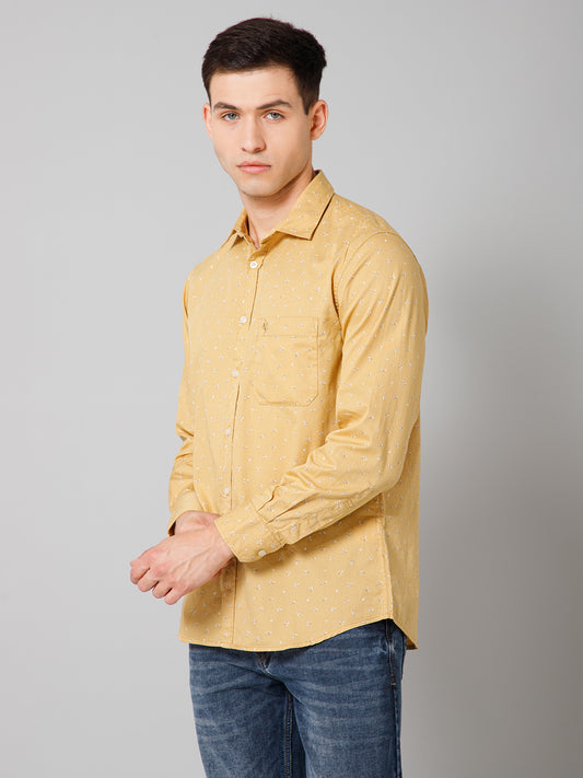 Casual Shirt for Men | Breathable & Soft with Color Fastness Regular Fit Spread Collar Neck Cotton Fabric Printed Pattern