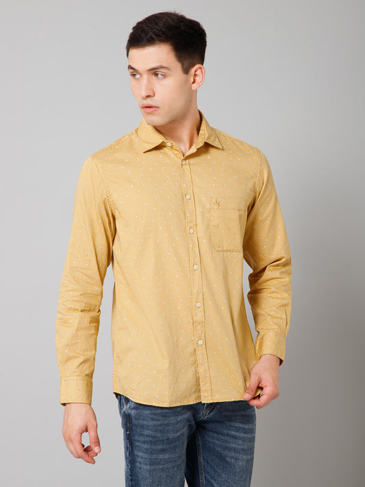 Casual Shirt for Men | Breathable & Soft with Color Fastness Regular Fit Spread Collar Neck Cotton Fabric Printed Pattern