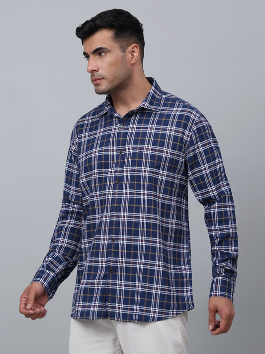 Casual Shirt for Men | Breathable & Soft with Color Fastness Regular Fit Spread Collar Neck Cotton Fabric Checkered Pattern