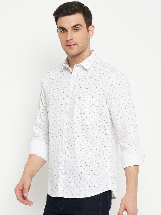 Casual Shirt for Men | Breathable & Soft with Color Fastness Regular Fit Spread Collar Neck Cotton Fabric Printed Pattern
