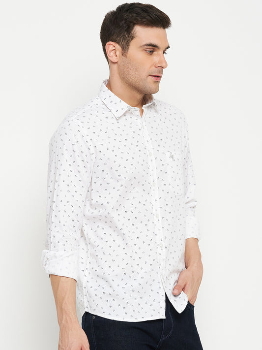 Casual Shirt for Men | Breathable & Soft with Color Fastness Regular Fit Spread Collar Neck Cotton Fabric Printed Pattern