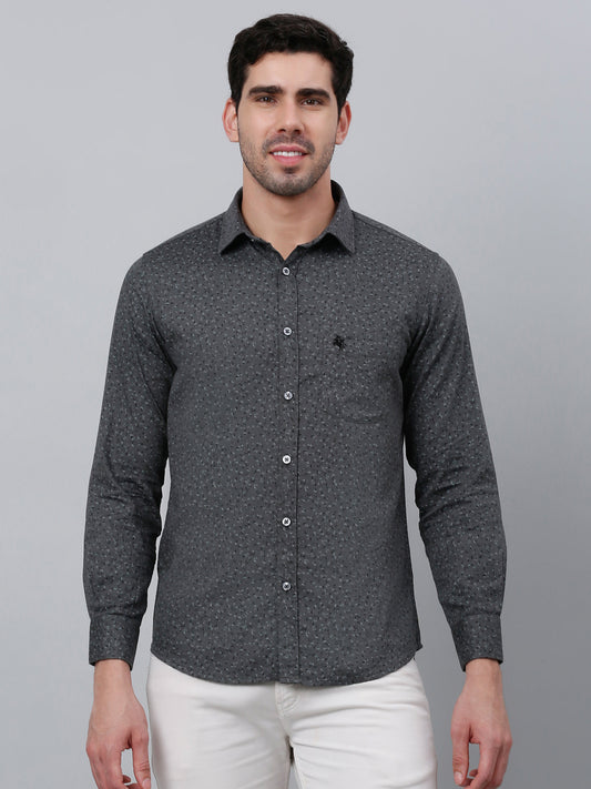 Casual Shirt for Men | Breathable & Soft with Color Fastness Regular Fit Spread Collar Neck Cotton Fabric Printed Pattern