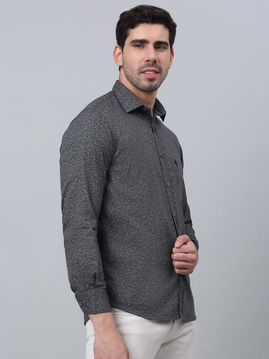 Casual Shirt for Men | Breathable & Soft with Color Fastness Regular Fit Spread Collar Neck Cotton Fabric Printed Pattern