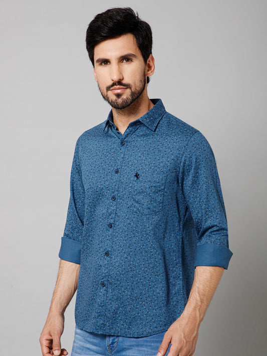 Casual Shirt for Men | Breathable & Soft with Color Fastness Regular Fit Spread Collar Neck Cotton Fabric Printed Pattern