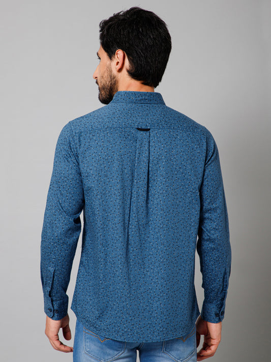 Casual Shirt for Men | Breathable & Soft with Color Fastness Regular Fit Spread Collar Neck Cotton Fabric Printed Pattern