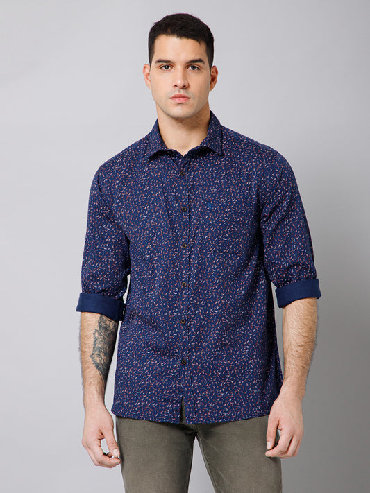 Casual Shirt for Men | Breathable & Soft with Color Fastness Regular Fit Spread Collar Neck Cotton Fabric Printed Pattern