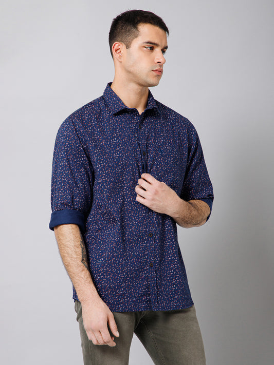 Casual Shirt for Men | Breathable & Soft with Color Fastness Regular Fit Spread Collar Neck Cotton Fabric Printed Pattern