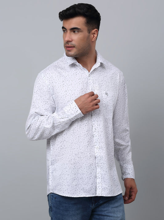 Casual Shirt for Men | Breathable & Soft with Color Fastness Regular Fit Spread Collar Neck Cotton Fabric Printed Pattern