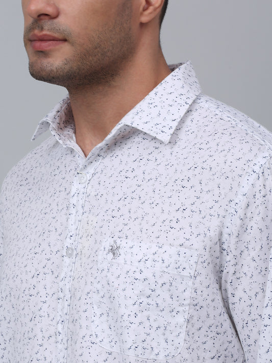 Casual Shirt for Men | Breathable & Soft with Color Fastness Regular Fit Spread Collar Neck Cotton Fabric Printed Pattern